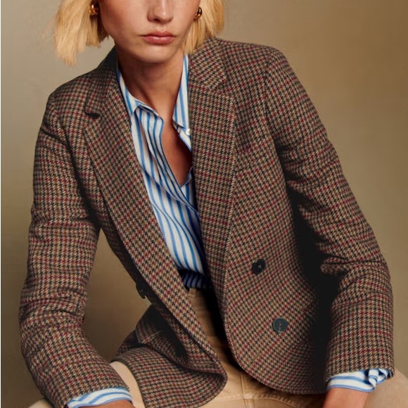 Sezane Christie Houndstooth Blazer - Picture 2 of 6